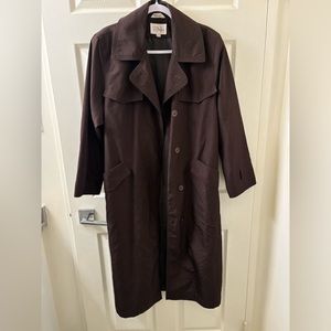 Vintage dark brown trench coat